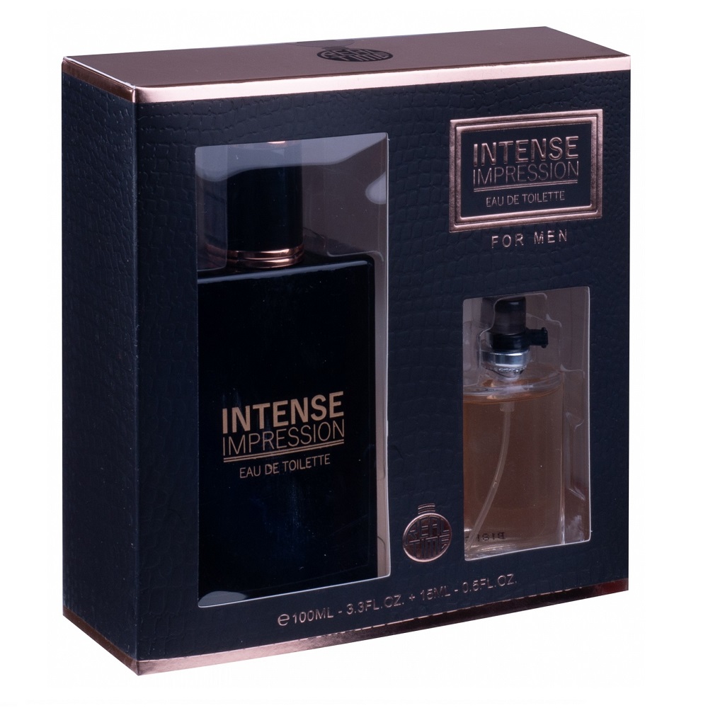67668371711082797 Intense Impression For Men zestaw woda toaletowa spray 100ml + woda toaletowa 15ml - obrazek 1