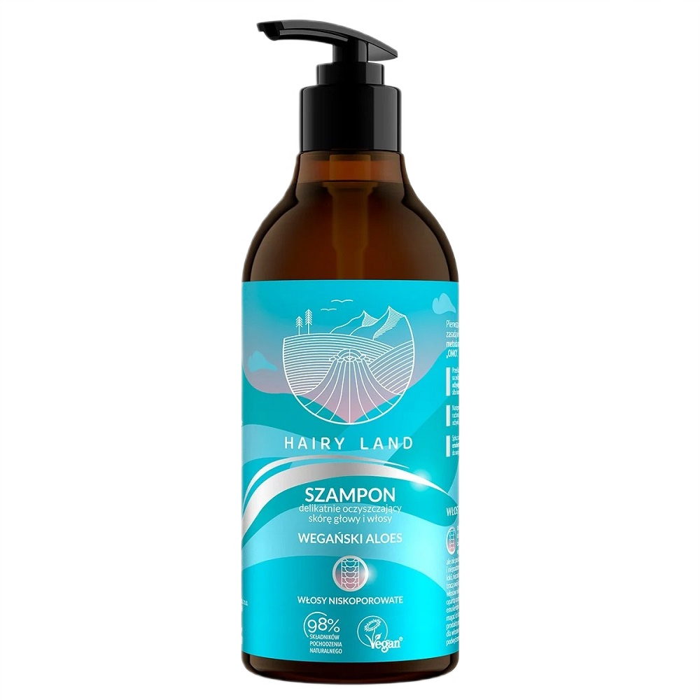 67680041760713162 Szampon do włosów niskoporowatych Wegański Aloes 400ml - obrazek 1