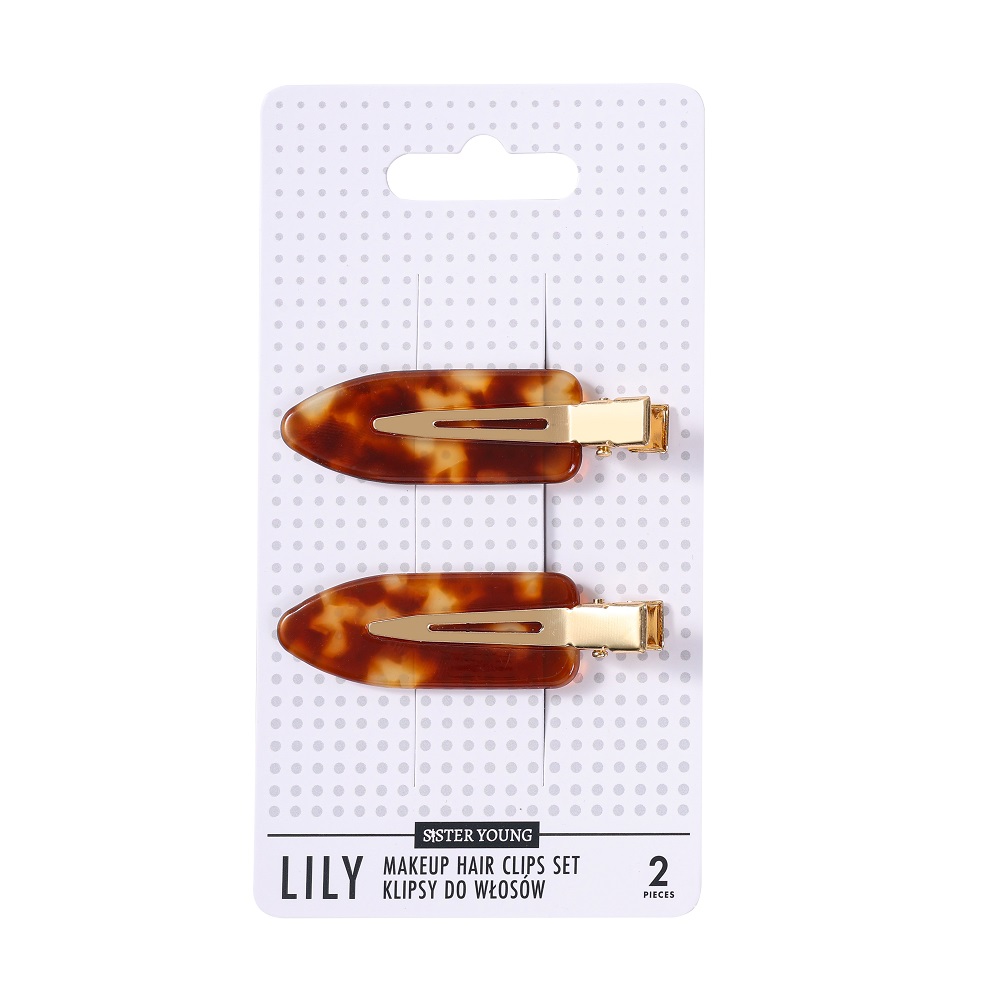67790531756792321 Lily klipsy do włosów do makijażu Dark Brown 2szt - obrazek 1