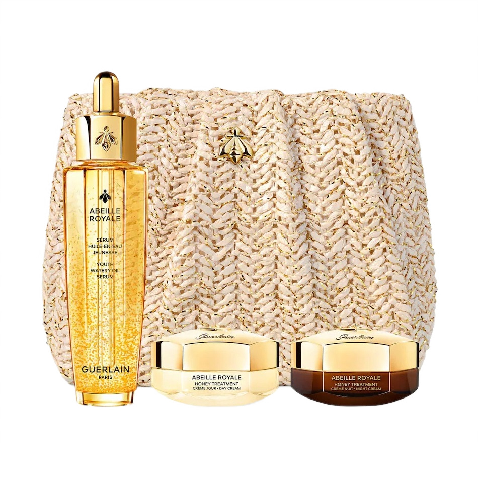 67808161768643845 Abeille Royale Youth Watery Oil Serum zestaw serum do twarzy 50ml + krem na dzień 15ml + krem na noc 15ml + kosmetyczka - obrazek 1