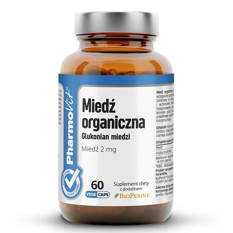 67877221746602889 Miedź Organiczna glukonian miedzi suplement diety 60 kapsułek - obrazek 1