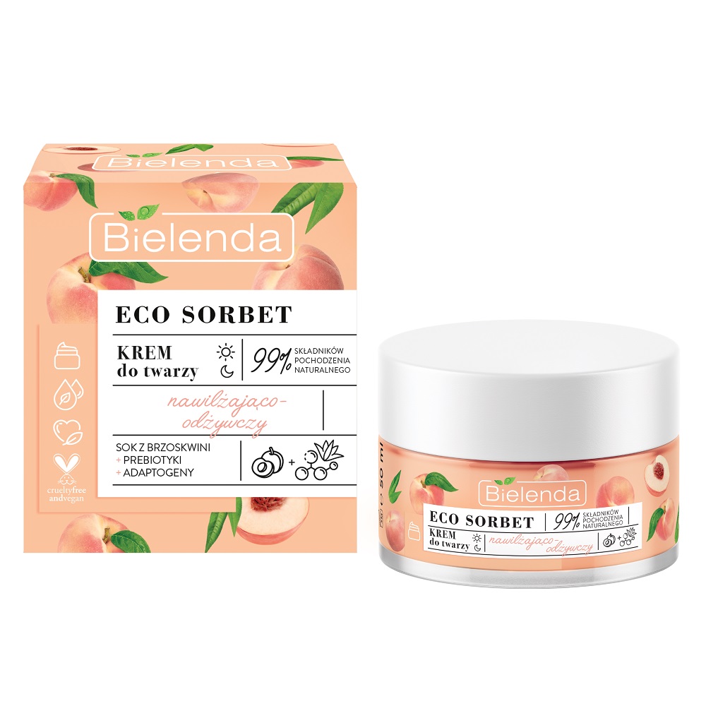 67988011721412746 Eco Sorbet krem nawilżająco-odżywczy na dzień i noc Brzoskwinia 50ml - obrazek 1