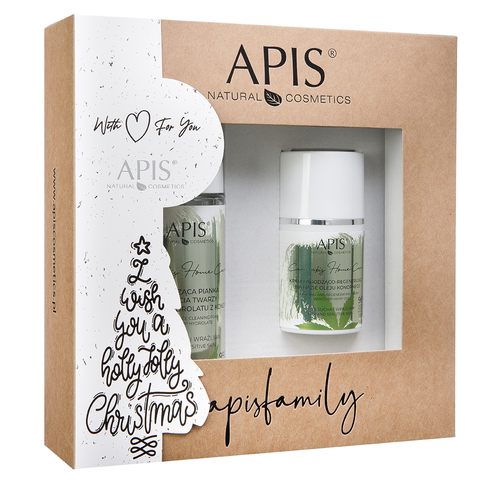 68102161730202834 Cannabis Home Care zestaw łagodząca pianka do mycia twarzy 150ml + krem łagodząco-regenerujący 50ml - obrazek 1