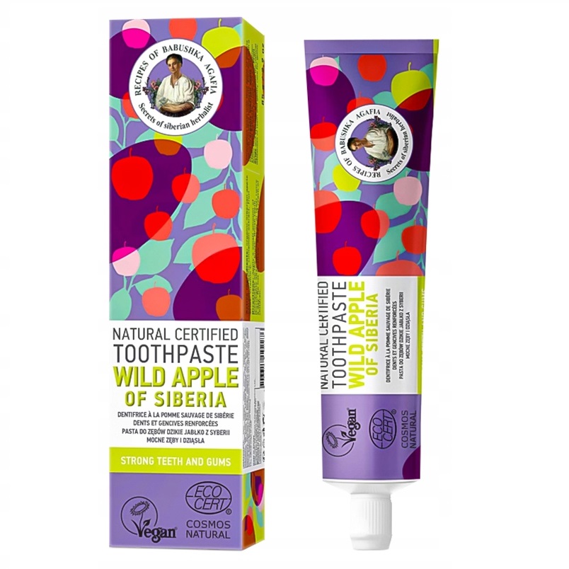 68335171632308918 Natural Toothpaste naturalna pasta do zębów Dzikie Jabłko z Syberii 85g - obrazek 1