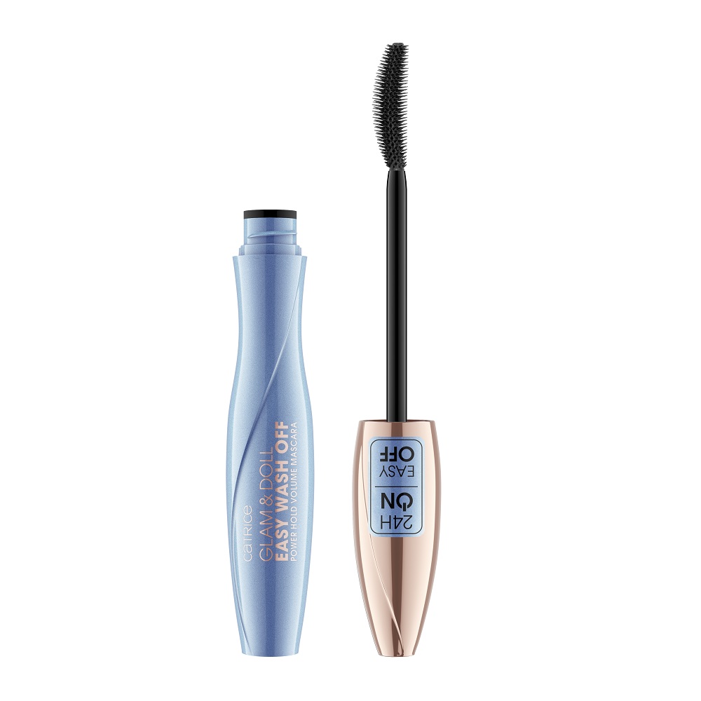 68367921615553041 Glam & Doll Easy Wash Off Power Hold Volume Mascara łatwozmywalny tusz mocno pogrubiający rzęsy 010 Ultra Black 9ml - obrazek 1