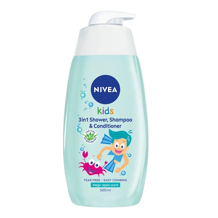 68593101754991524 Kids żel do mycia ciała 3w1 o zapachu jabłkowych karmelków 500ml - obrazek 1