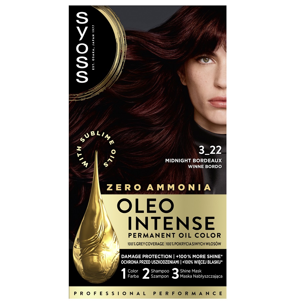 68655481773064963 Oleo Intense farba do włosów trwale koloryzująca z olejkami 3-22 Winne Bordo - obrazek 1