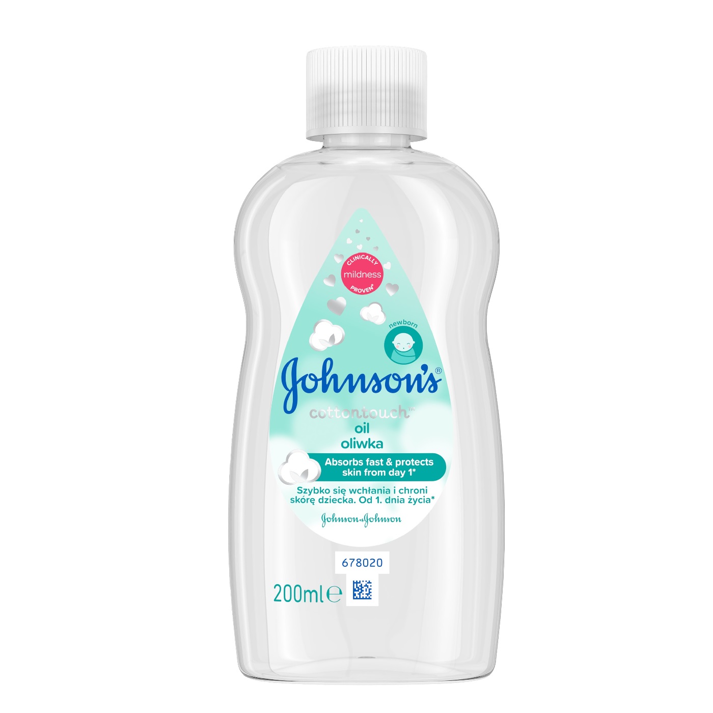 68748581678366096 Johnson's Baby Cotton Touch oliwka dla dzieci od 1 dnia życia 200ml - obrazek 1