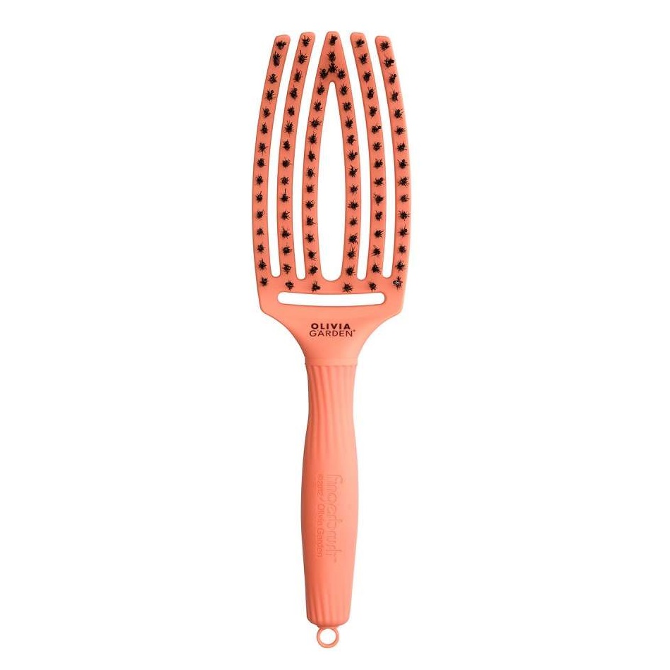68842371718030295 FingerBrush Combo Medium szczotka do włosów Coral - obrazek 1