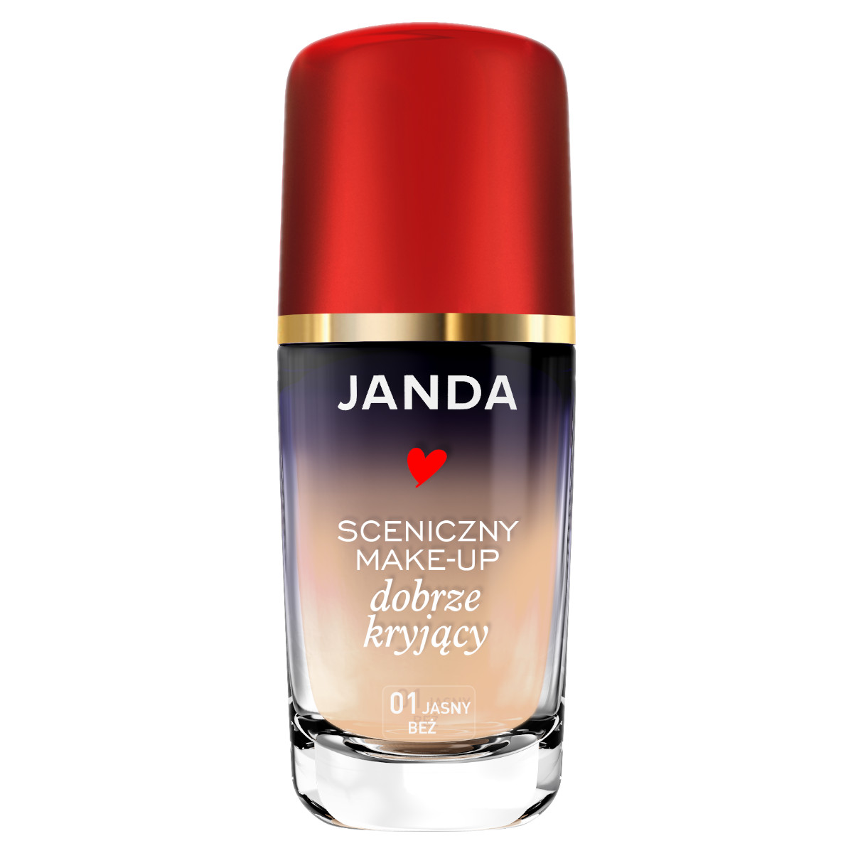 6884681711460580 Podkład sceniczny kryjący 01 Jasny Beż 30ml - obrazek 1