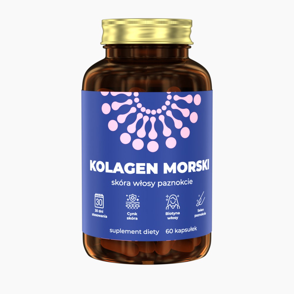 68952961626677868 Kolagen morski skóra włosy paznokcie suplement diety 60 kapsułek - obrazek 1