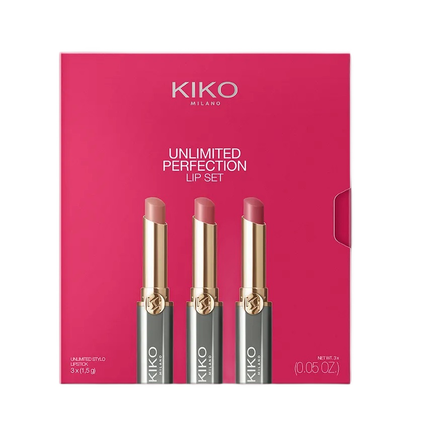 69311101739188388 Unlimited Perfection Lip Set zestaw kremowych pomadek o dużej trwałości 01 Nude Aura 3x1.5g - obrazek 1