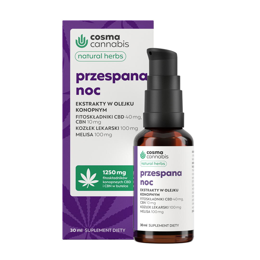 69314061750440850 Przespana Noc ekstrakty w olejku konopnym 30ml - obrazek 1
