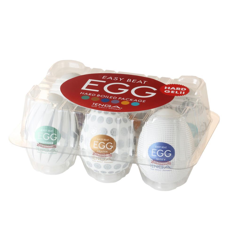 69363401625035553 6 Styles Easy Beat Egg Hard Boiled Package zestaw 6 jednorazowych masturbatorów w kształcie jajka - obrazek 1