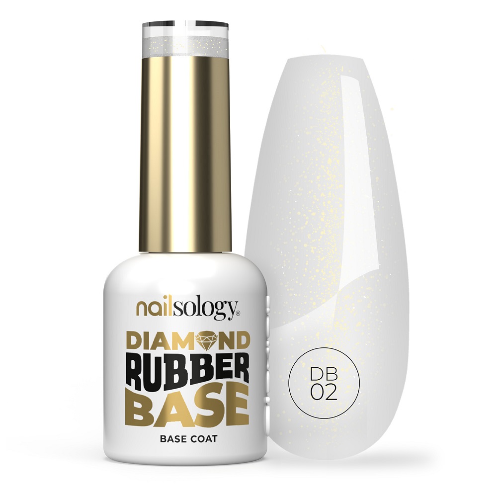 693891766066811 Nailsology Diamond Rubber Base baza hybrydowa DB02 Beach Babe 8ml - obrazek 1
