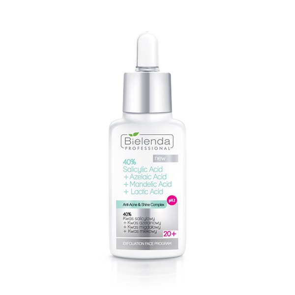 69456621586861940 Anti-Acne 40% kwas salicylowy + kwas azelainowy + kwas migdałowy + kwas mlekowy pH 2 20+ 30g - obrazek 1