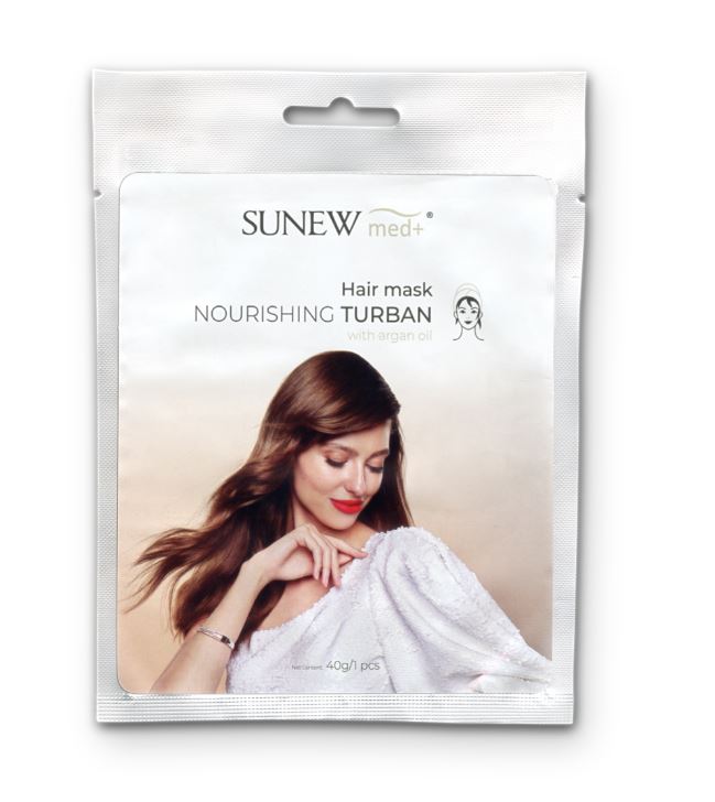 69551241660016850 Nourishing Hair Mask odżywcza maska do włosów w formie turbanu z olejkiem arganowym - obrazek 1