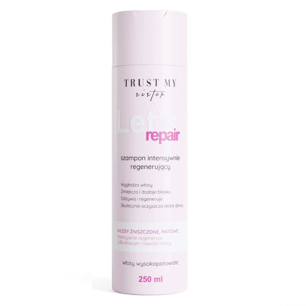 69589431721999663 Let's Repair szampon do włosów wysokoporowatych intensywnie regenerujący 250ml - obrazek 1