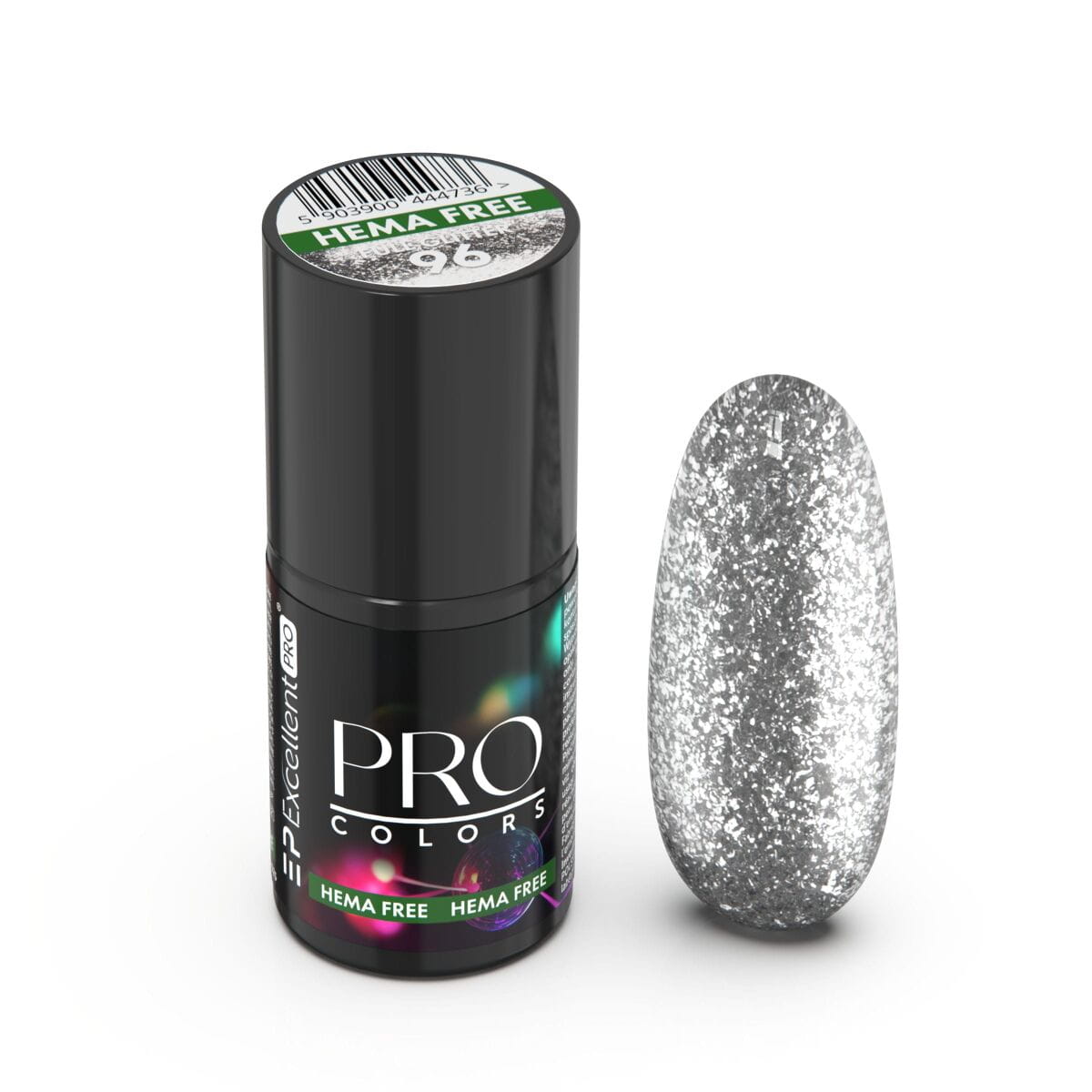 69787211762643376 Pro Colors Hema Free lakier hybrydowy 96 Full Glitter 7g - obrazek 1