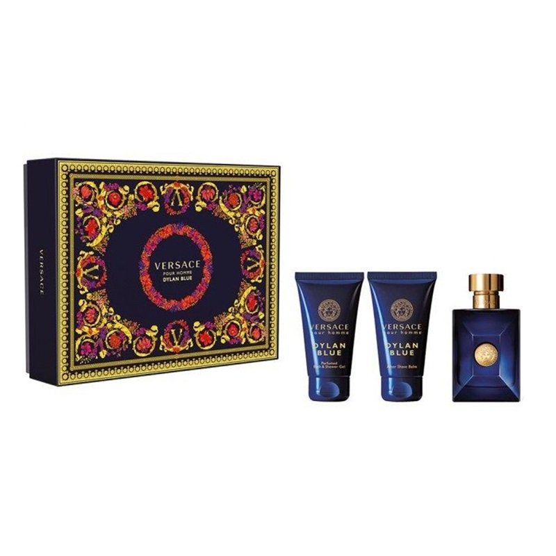 69829231719220173 Pour Homme Dylan Blue zestaw woda toaletowa spray 50ml + żel pod prysznic 50ml + balsam po goleniu 50ml - obrazek 1