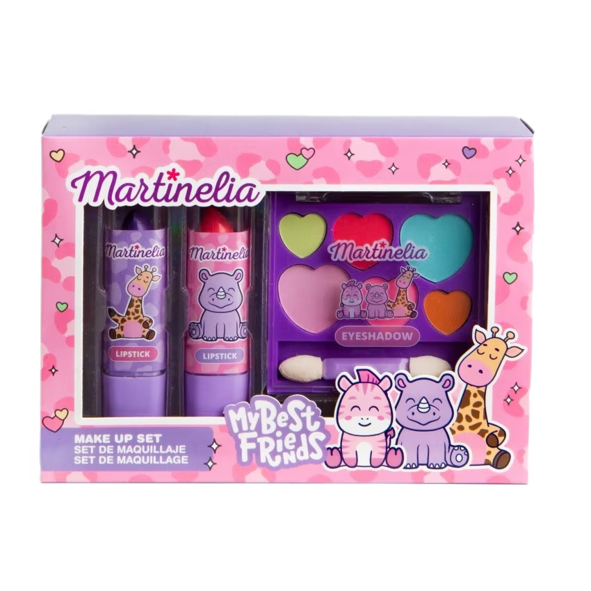 69845431710494403 My Best Friends Makeup Set zestaw paletka cieni do oczu i aplikator + szminka do ust 2szt - obrazek 1