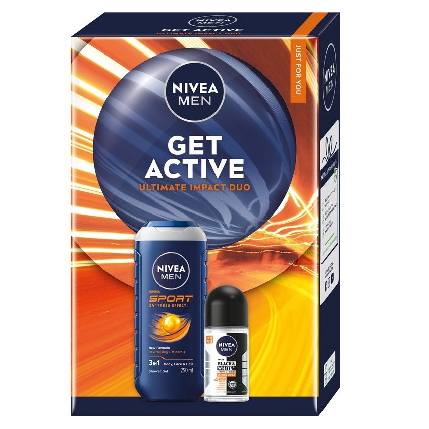 6989251761309508 Men Get Active zestaw żel pod prysznic 3w1 250ml + antyperspirant roll-on 50ml - obrazek 1