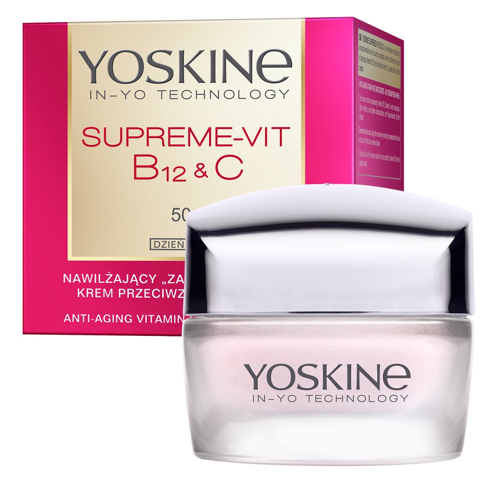 69927401683544688 Supreme-Vit B12 + C nawilżający krem przeciwzmarszczkowy do twarzy na dzień 50+ 50ml - obrazek 1