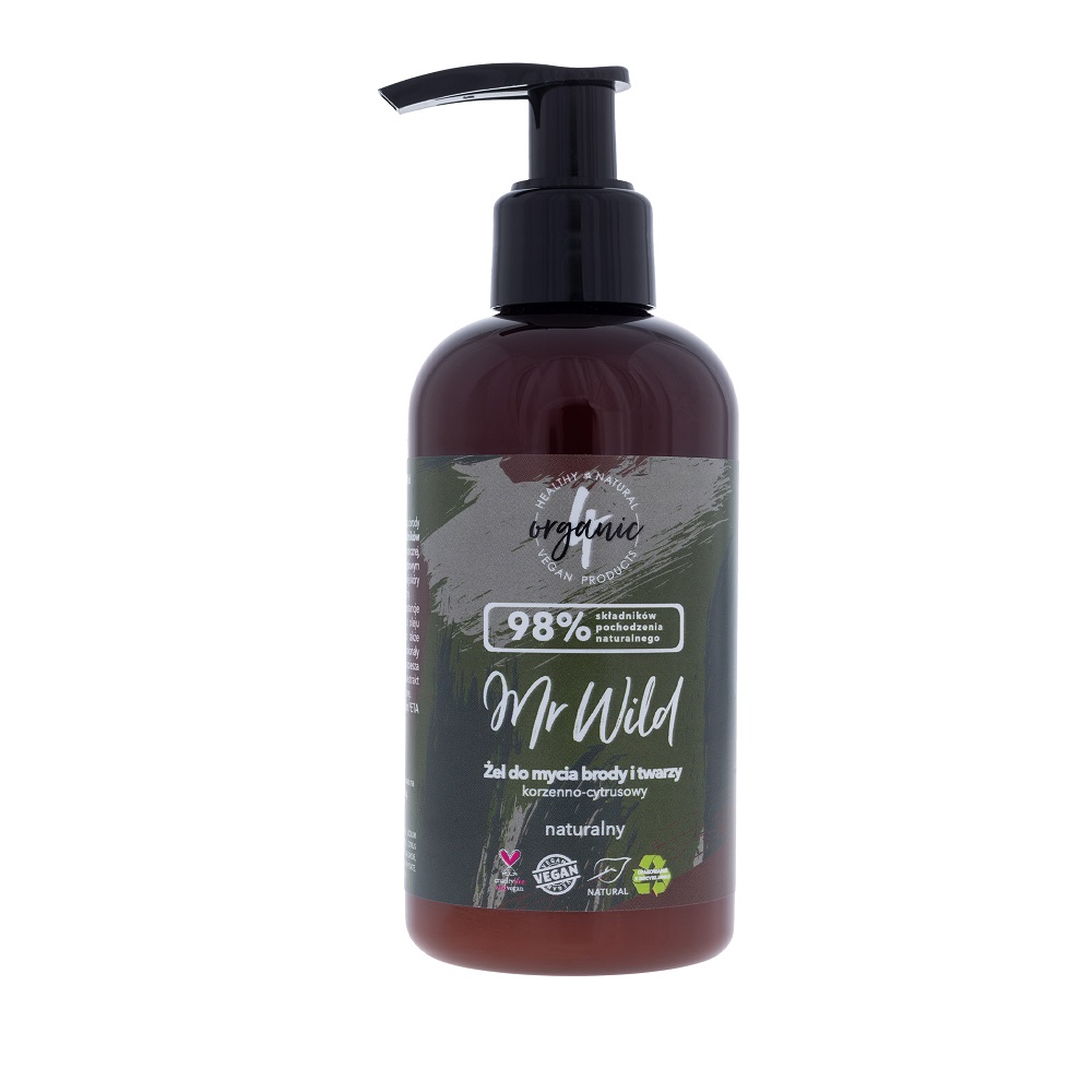 69992001623294062 Mr Wild żel do mycia brody i twarzy korzenno-cytrusowy 200ml - obrazek 1