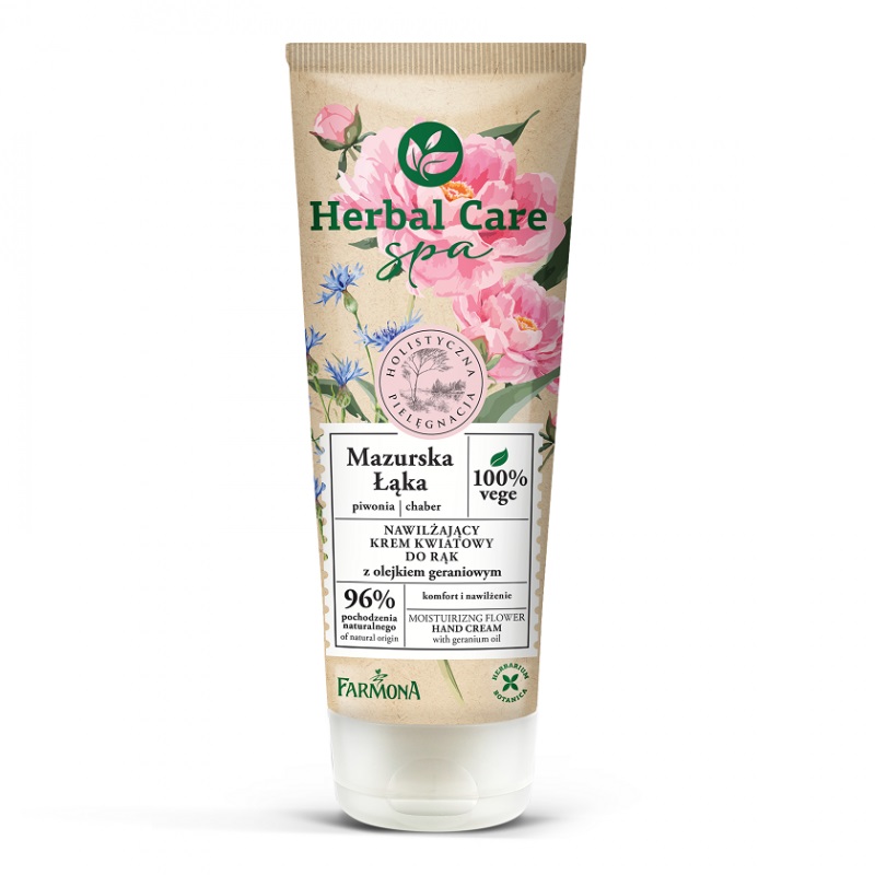 70018811686822128 Herbal Care Spa nawilżający krem kwiatowy do rąk Mazurska Łąka 100ml - obrazek 1
