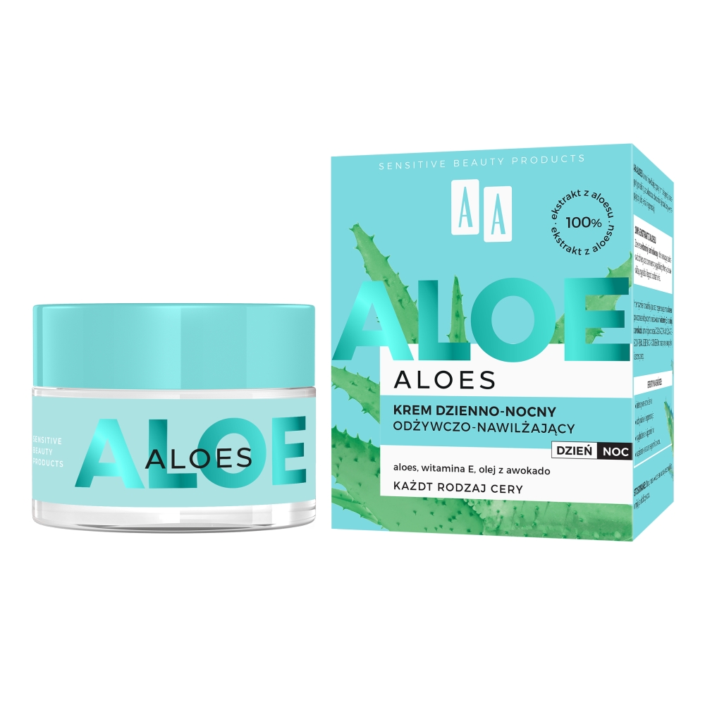 70042011732272534 Aloes 100% aloe vera extract krem dzienno-nocny odżywczo-nawilżający 50ml - obrazek 1