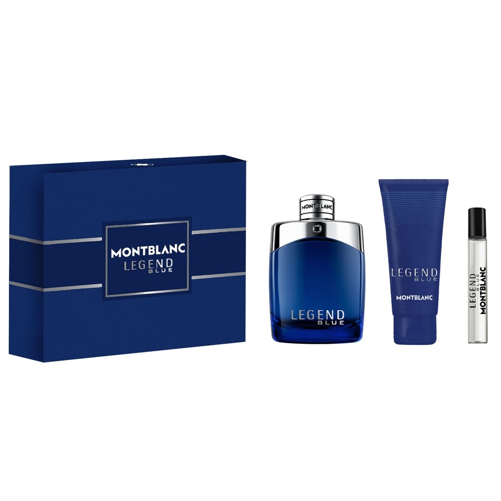 70063921758089778 Legend Blue zestaw woda perfumowana spray 100ml + woda perfumowana spray 7.5ml + żel pod prysznic 100ml - obrazek 1