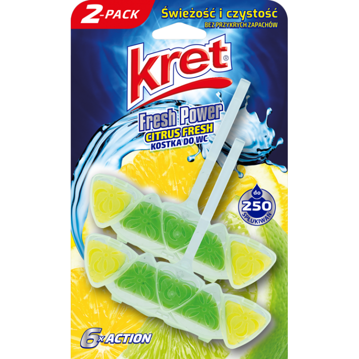 70109571592374215 Fresh Power zawieszka do WC Citrus Fresh 2x40g - obrazek 1