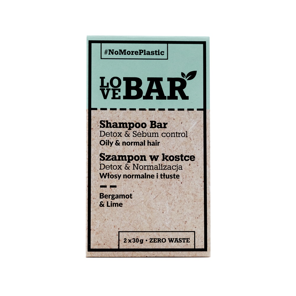 7011031614164347 Shampoo Bar szampon w kostce do włosów normalnych i tłustych Bergamotka & Limonka 2x30g - obrazek 1