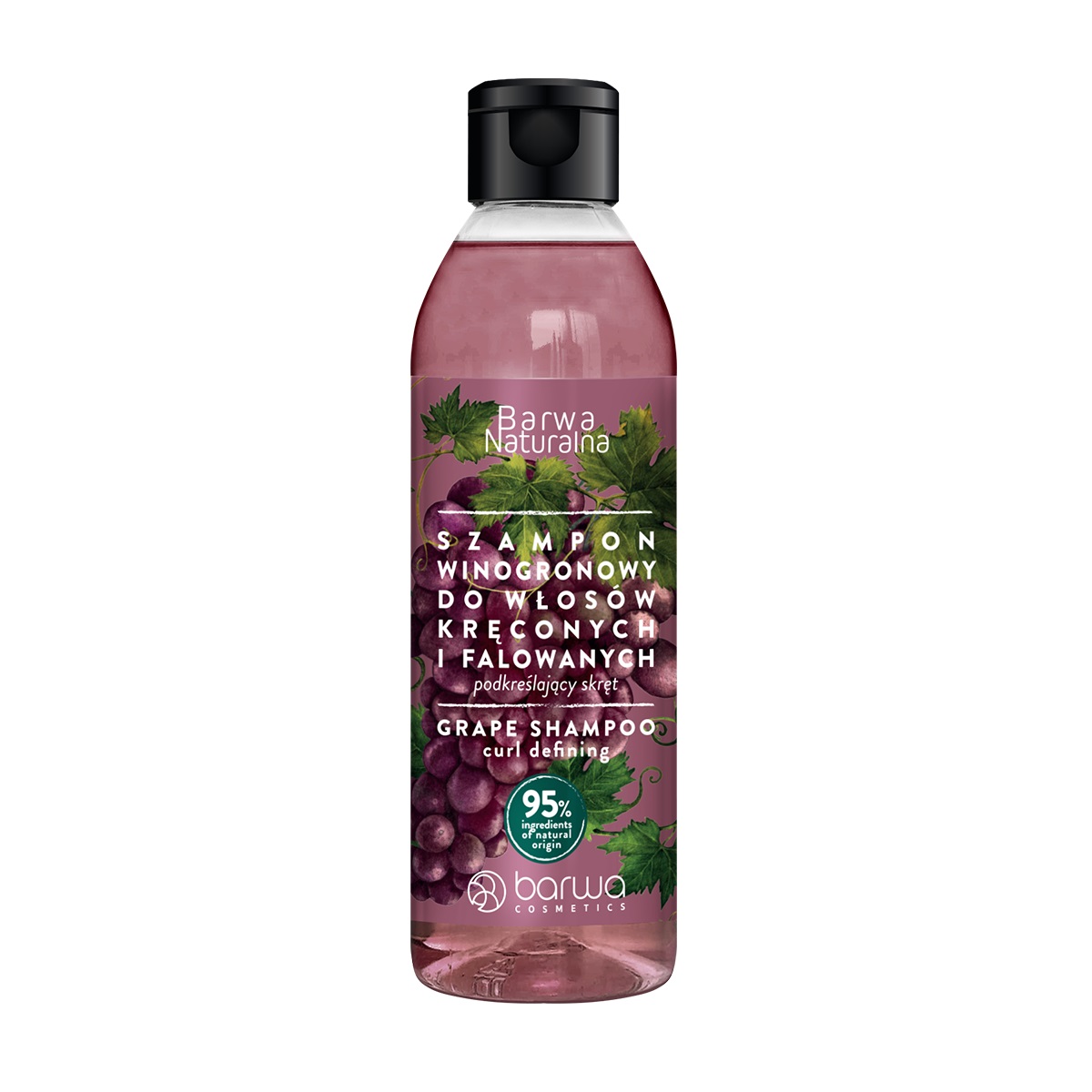 70241531678438476 Barwa Naturalna szampon winogronowy do włosów kręconych i falowanych 200ml - obrazek 1