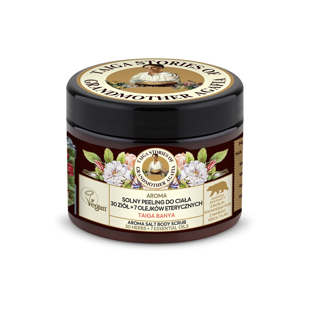 70267501604588702 Tajga Stories naturalny wygładzający solny peeling
do ciała na bazie 30 ziół i 7 olejków eterycznych 300ml - obrazek 1