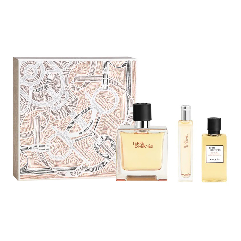 70307741738830751 Terre D'Hermes zestaw perfumy spray 75ml + perfumy spray 15ml + żel pod prysznic 40ml - obrazek 1