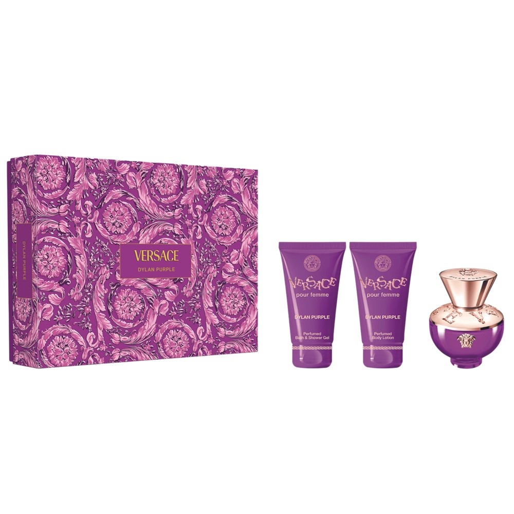 70357501744706017 Dylan Purple Pour Femme zestaw woda perfumowana spray 50ml + żel pod prysznic 50ml + balsam do ciała 50ml - obrazek 1