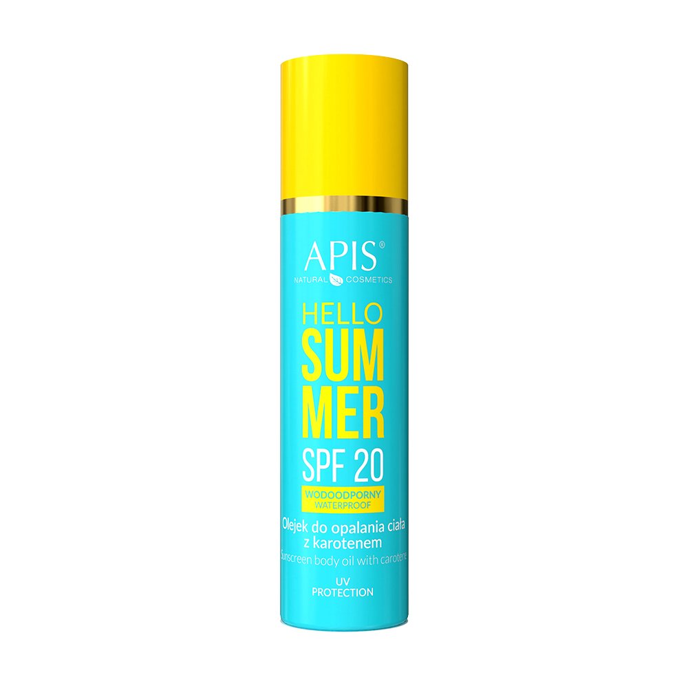 70381391651041284 Hello Summer wodoodporny olejek do opalania ciała z karotenem SPF20 150ml - obrazek 1