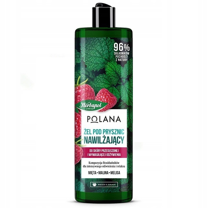 70391191674640757 Żel pod prysznic nawilżający Malina + Mięta 400ml - obrazek 1