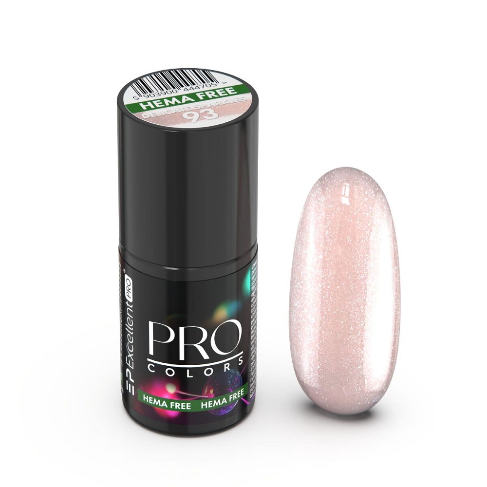 Kozubek.info for Excellent PRO Pro Colors Hema Free lakier hybrydowy 93 Delicate Sparkles 7g - obrazek 1