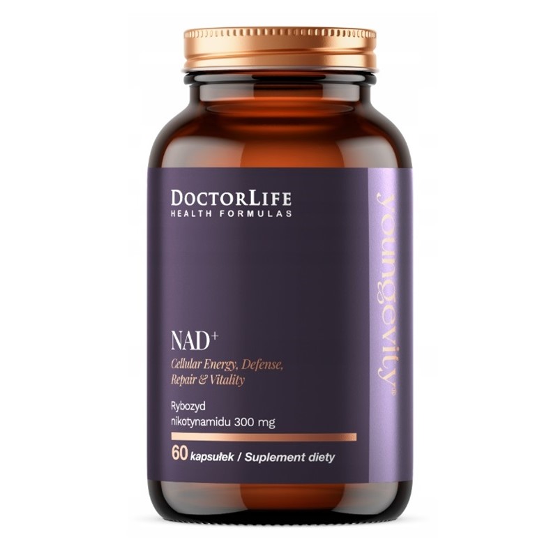 70600931728284375 NAD+ Rybozyd Nikotynamidu 300mg suplement diety 60 kapsułek - obrazek 1
