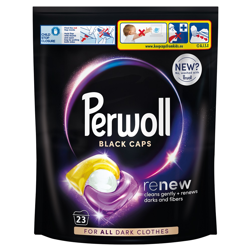 70843761712771386 Renew Black Caps kapsułki do prania ciemnych tkanin 23szt. - obrazek 1