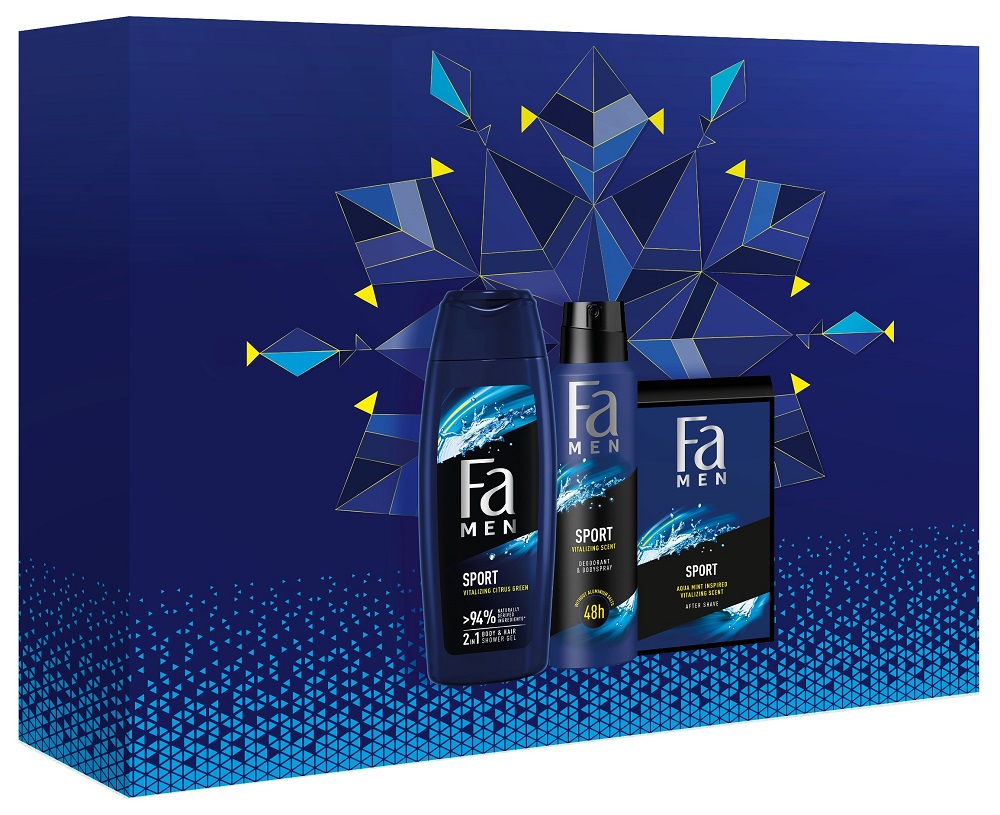 71007641634045224 Men Active Sport zestaw żel pod prysznic 250ml + dezodorant w sprayu 150ml + woda po goleniu 100ml - obrazek 1