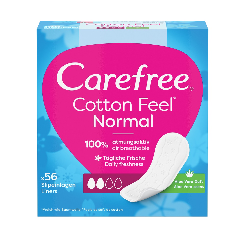 71457511732869895 Cotton Feel Normal wkładki higieniczne zapach aloesowy 56szt - obrazek 1