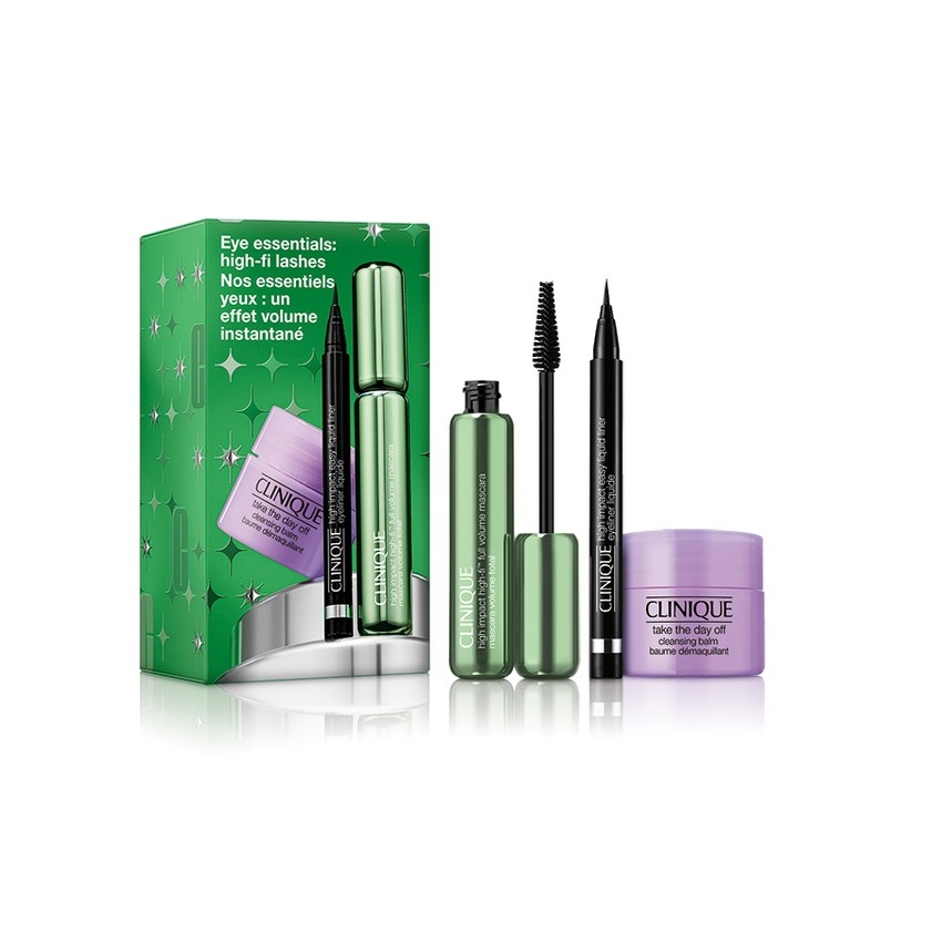 71504401762427838 Eye Essentials: High-Fi Lashes zestaw tusz do rzęs 10ml + eyeliner w pisaku 0.34g + balsam oczyszczający 15ml - obrazek 1