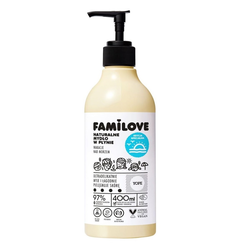 71528521708104380 Familove naturalne mydło w płynie Wakacje nad Morzem 400ml - obrazek 1