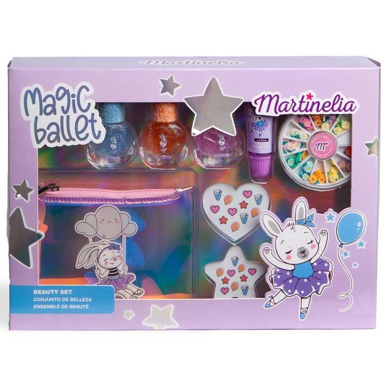 7159071700565119 Magic Ballet zestaw lakier do paznokci 3szt + błyszczyk do ust 1szt + naklejki do paznokci + kosmetyczka - obrazek 1