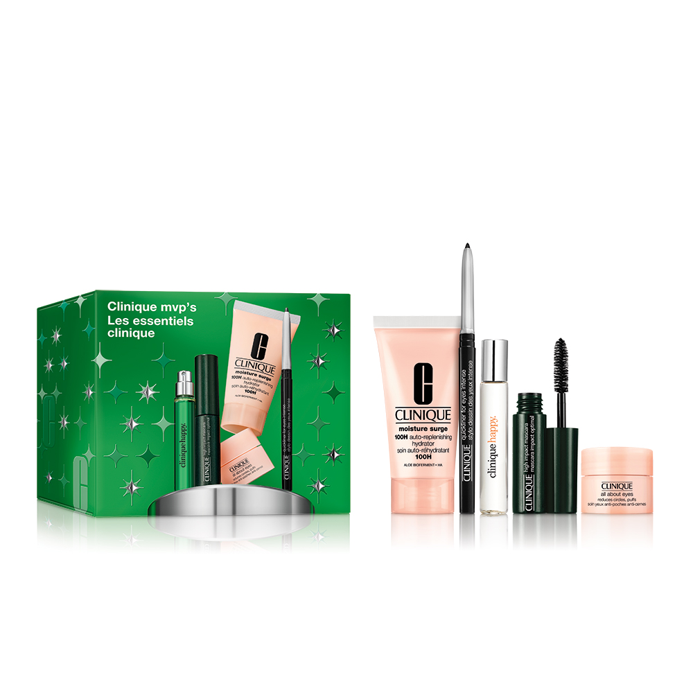 7159301762421474 Clinique MVP's zestaw intensywnie nawilżający żelowy krem 30ml + krem-żel pod oczy 5ml + kredka do oczu 0.14g + tusz do rzęs 3.5ml + perfumy 5ml - obrazek 1