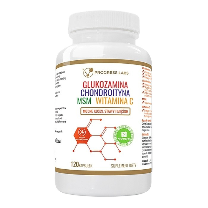 71739451747984478 Glukozamina + Chondroityna + MSM + Witamina C suplement diety 120 kapsułek - obrazek 1