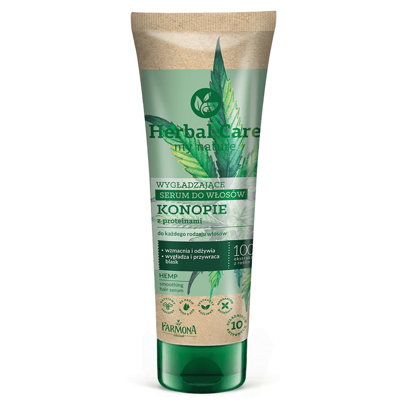 71785091616585263 Herbal Care wygładzające serum do włosów Konopie z Proteinami 100ml - obrazek 1